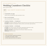 Wedding Countdown Checklist — Month-by-Month Wedding Checklist | PDF + Editable Canva Template
