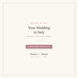 Wedding Countdown Checklist — Month-by-Month Wedding Checklist | PDF + Editable Canva Template