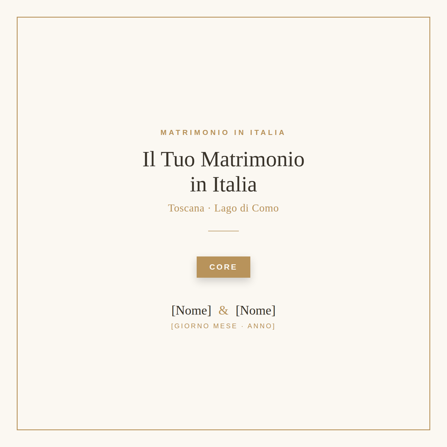 Wedding Planner Core — Planner Matrimonio Digitale per Sposarsi in Italia | PDF + Template Canva Editabile