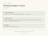 Wedding Budget Tracker — Budget Matrimonio Digitale | PDF + Template Canva + Google Sheets