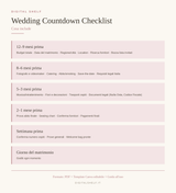 Wedding Countdown Checklist — Checklist Matrimonio Mese per Mese | PDF + Template Canva Editabile