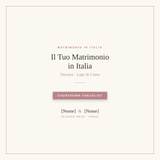 Wedding Countdown Checklist — Checklist Matrimonio Mese per Mese | PDF + Template Canva Editabile