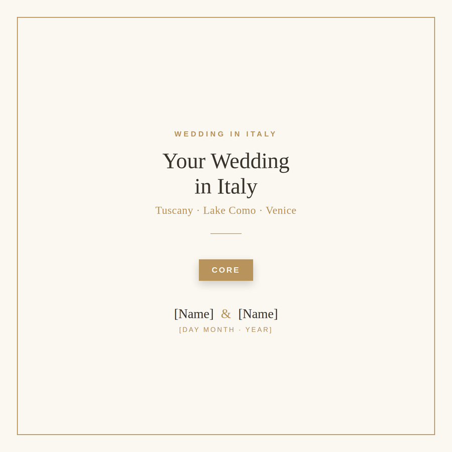 Wedding Planner Core — Digital Wedding Planner for Getting Married in Italy | PDF + Editable Canva Template
