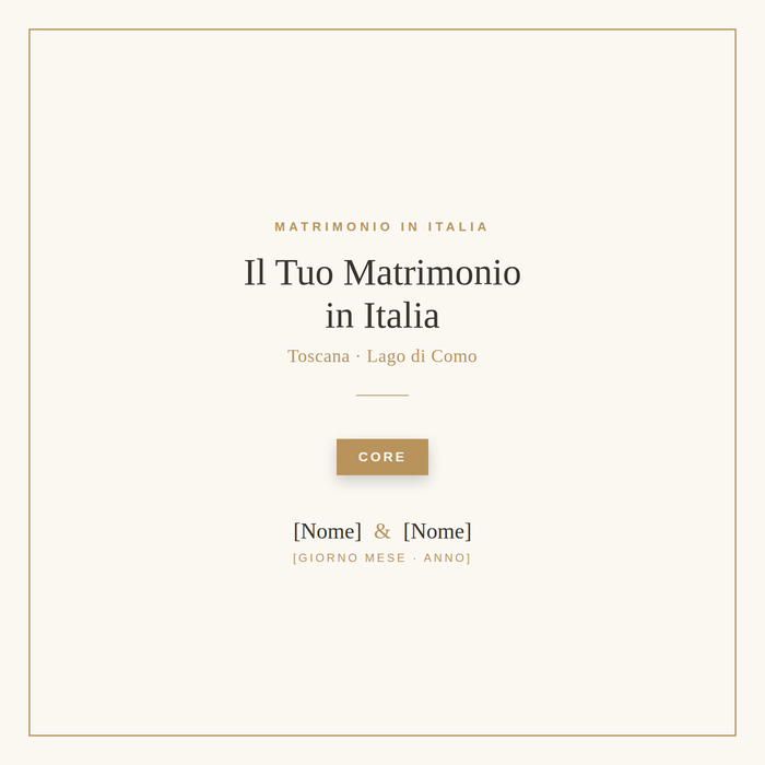 Wedding Planner Core — Planner Matrimonio Digitale per Sposarsi in Italia | PDF + Template Canva Editabile