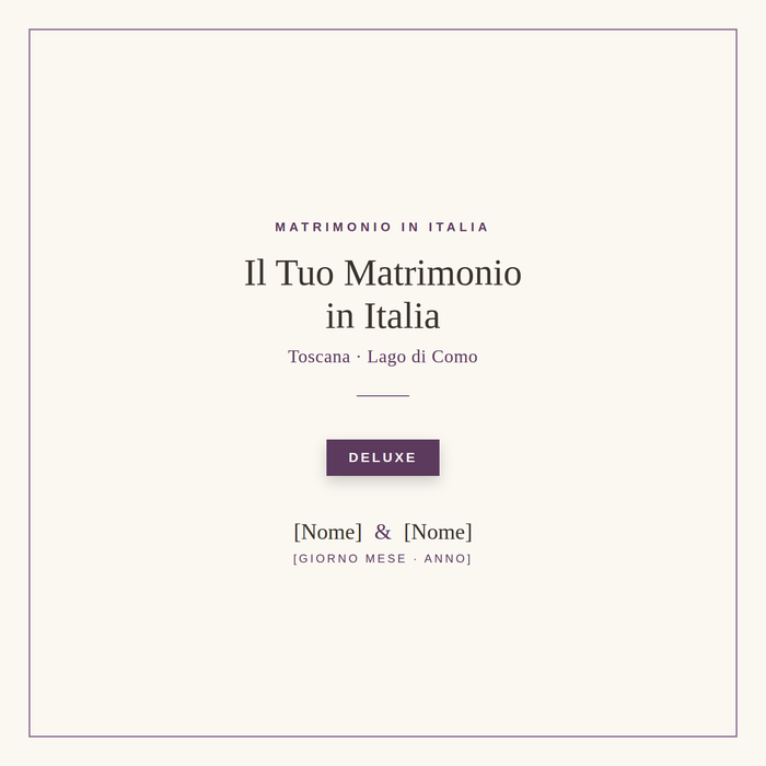 Wedding Planner Deluxe — Planner Matrimonio Completo per Sposarsi in Italia | PDF + Template Canva Editabile