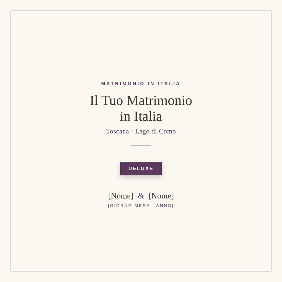 Wedding Planner Deluxe — Planner Matrimonio Completo per Sposarsi in Italia | PDF + Template Canva Editabile